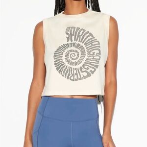 Spiritual Gangster Shell Crawford Crop Tank – Cream | NWT